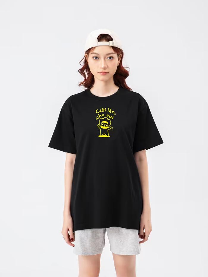 Áo in cotton Care & Share - Cười lên cho vui - undefined