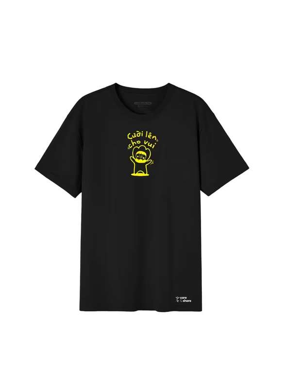 Áo in cotton Care & Share - Cười lên cho vui - undefined