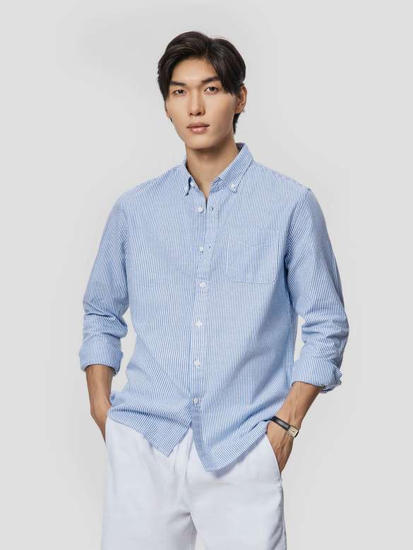 Áo sơ mi nam Casual kẻ sọc - undefined