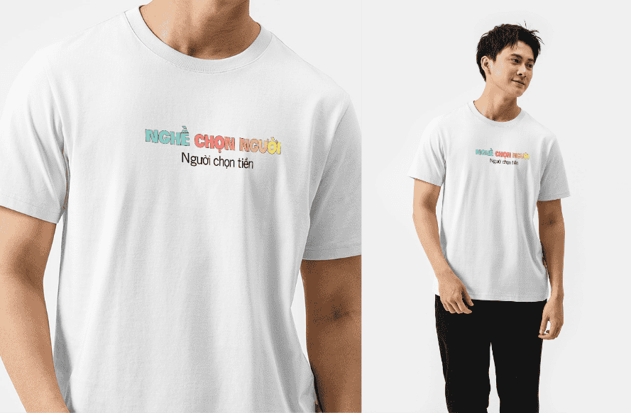 Áo thun Cotton 220gsm Regular Nghề chọn người, Người chọn tiền