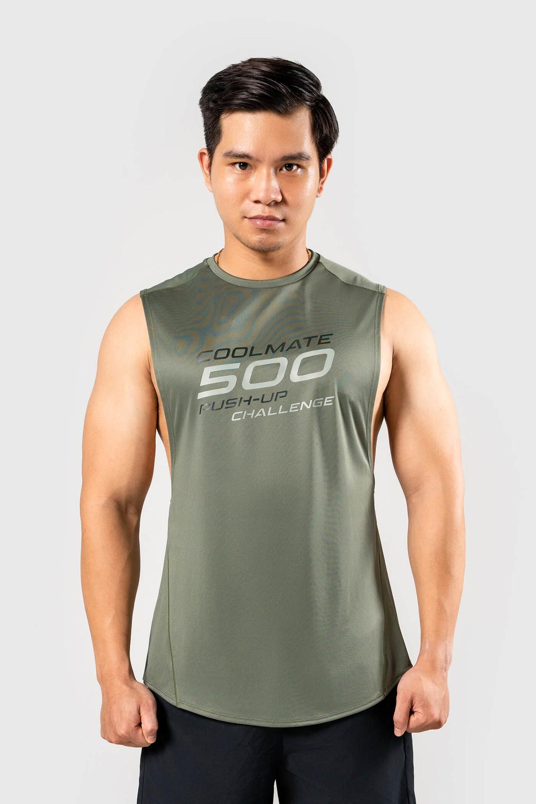 Áo Drop Arm Gym Powerfit - 500 Push Up Challenge - undefined