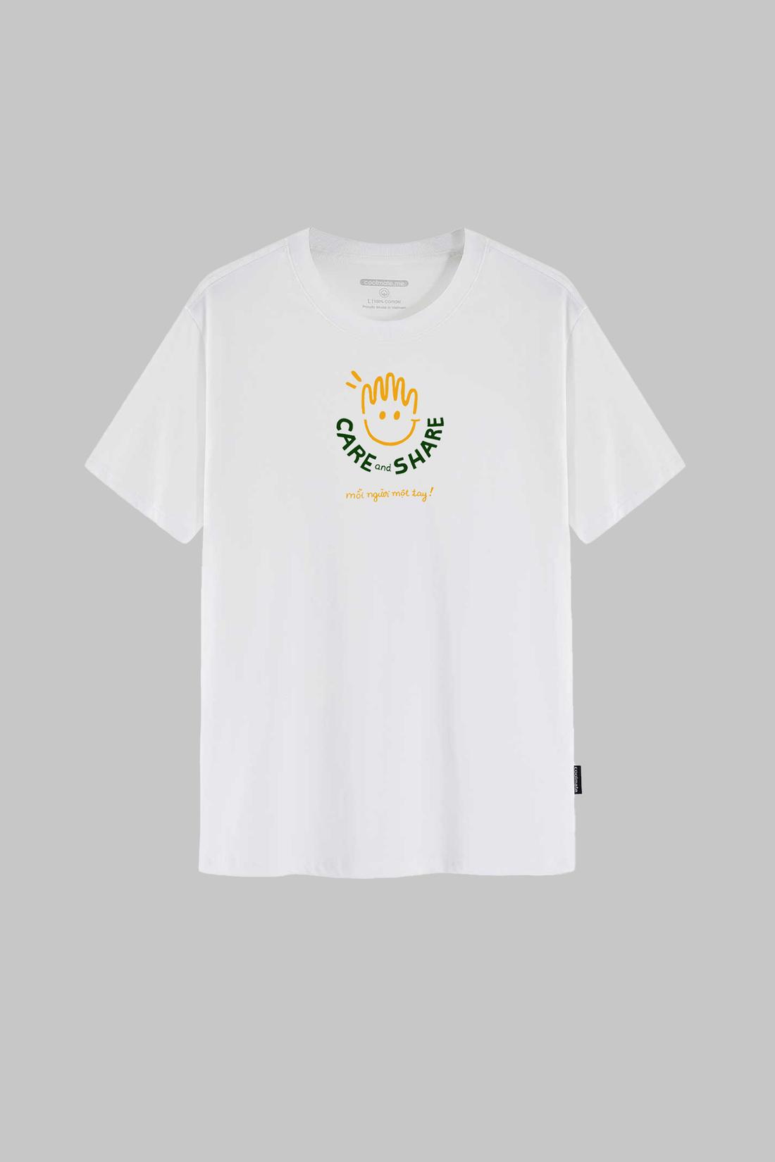 Áo thun Cotton Care & Share Smile - Mỗi người một tay - undefined