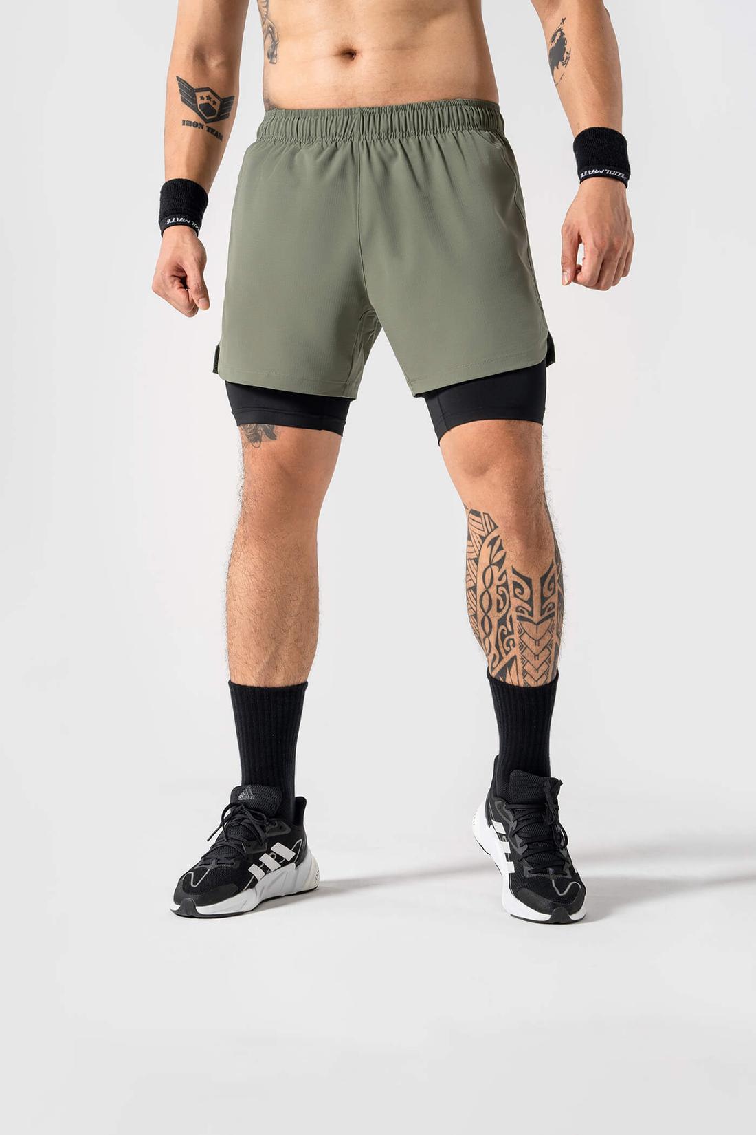 Quần Shorts Nam Gym Power 2 lớp - undefined