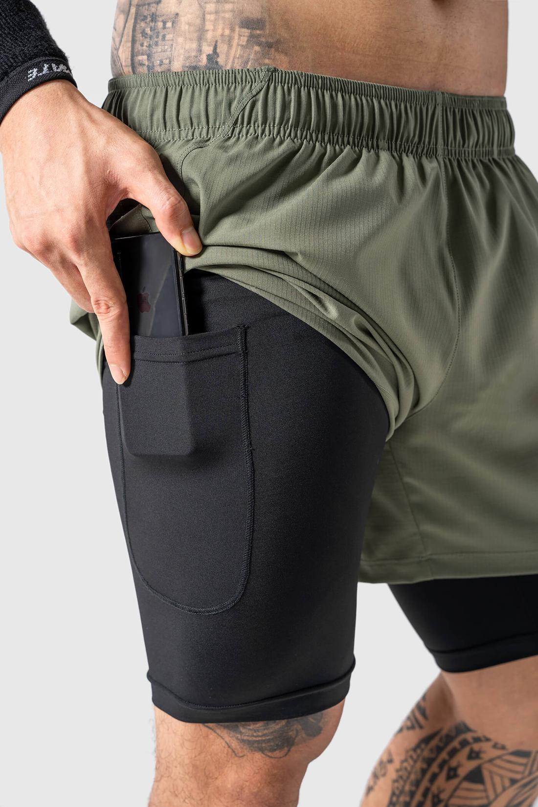 Quần Shorts Nam Gym Power 2 lớp - undefined