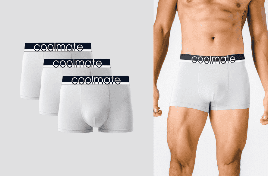 Pack 3 Quần Bamboo Trunk phối cạp Logo Coolmate