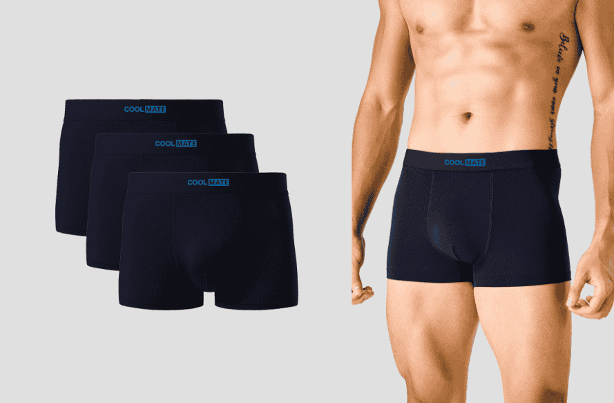 Pack 3 Quần Cotton Trunk phối cạp Logo Coolmate