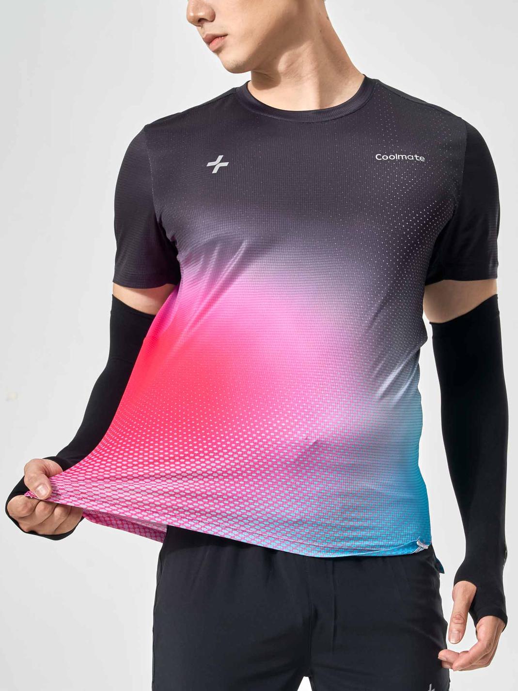 Tshirt chạy bộ AirRush Gradient - Đen