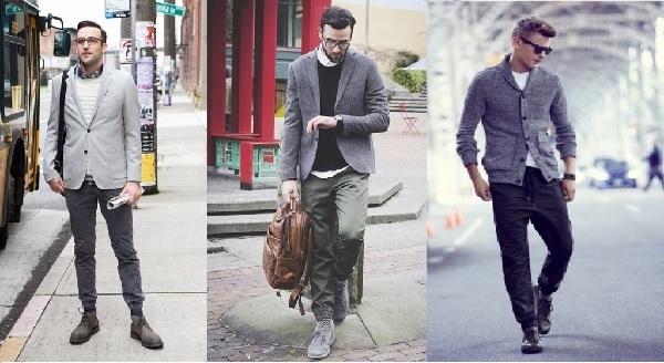 Giày bốt nam cùng quần jogger