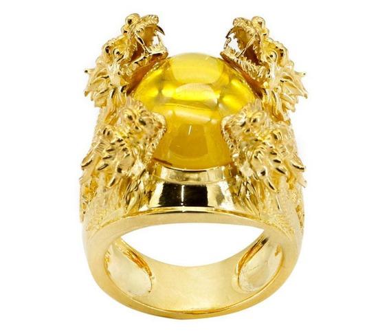Nhẫn vàng nam 9999 hình rồng mang ý nghĩa bình an