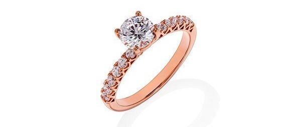 nhẫn được là từ vàng hồng