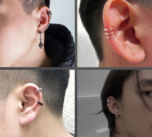 Khuyên tai nam không cần bấm lỗ tiện lợi