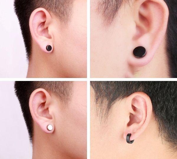 Khuyên tai tròn hai đầu thời trang