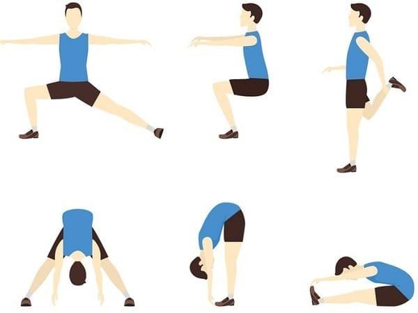 Khởi động trước khi chơi cầu lông
