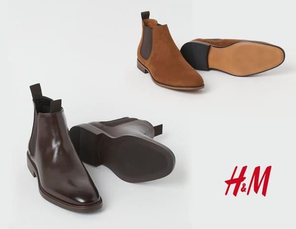Mẫu Chelsea Boots da và da lộn của H&M