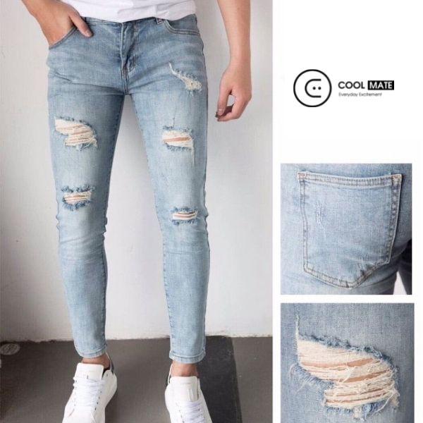 Vài nét cắt xẻ là được chiếc quần jeans nam cá tính