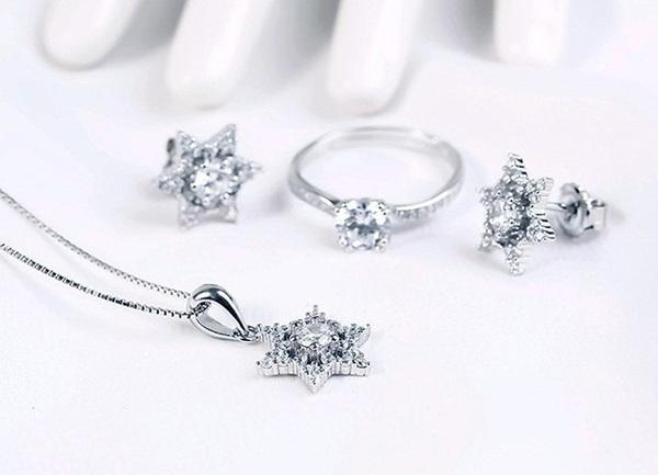 Bộ trang sức vàng Ý hình sao