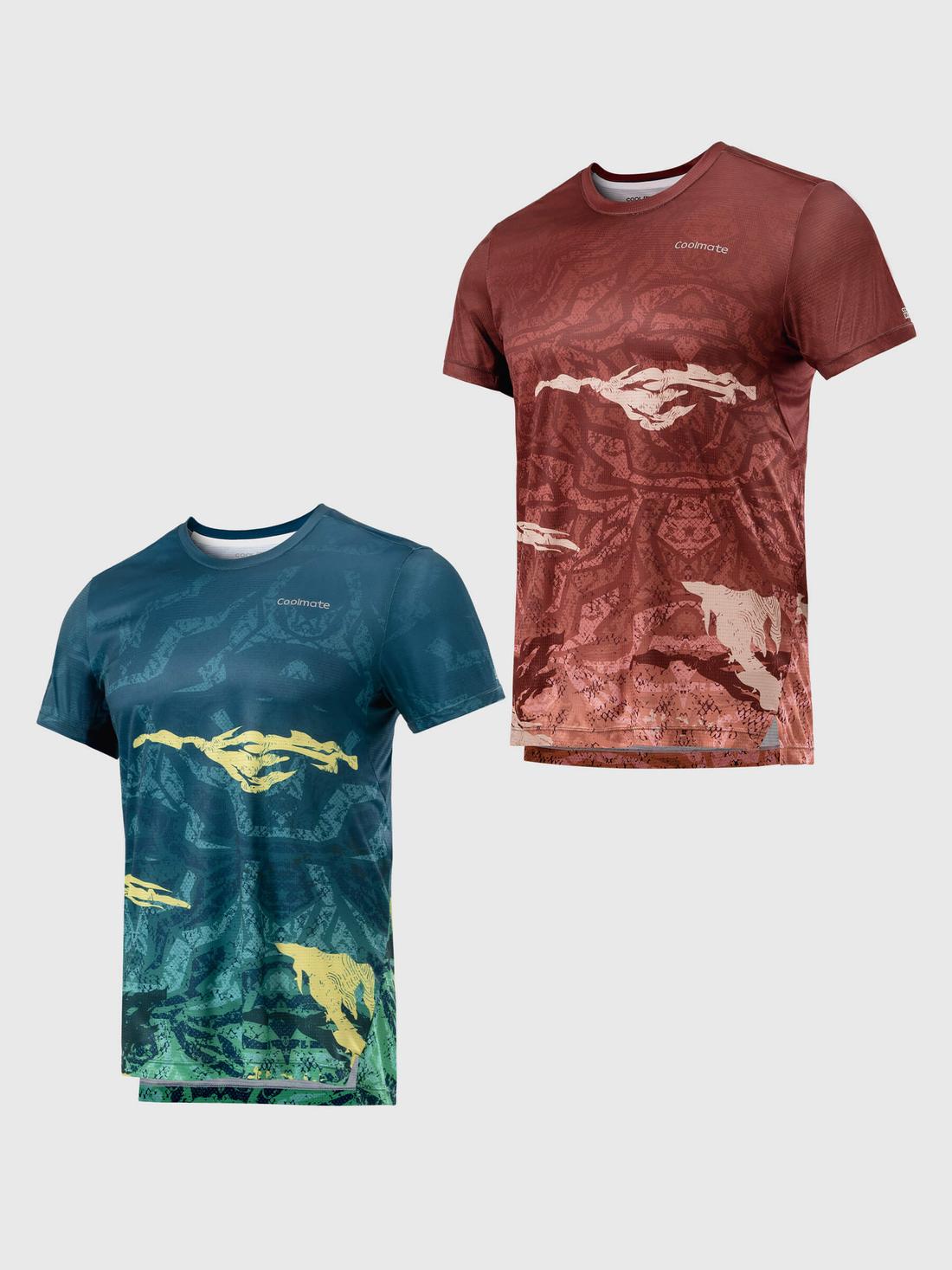 Combo 2 Áo Thun Nam Chạy Bộ Graphic Jungle - undefined
