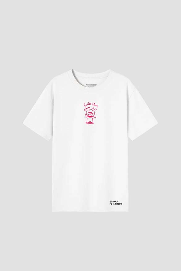 Áo in cotton Care & Share - Cười lên cho vui - undefined