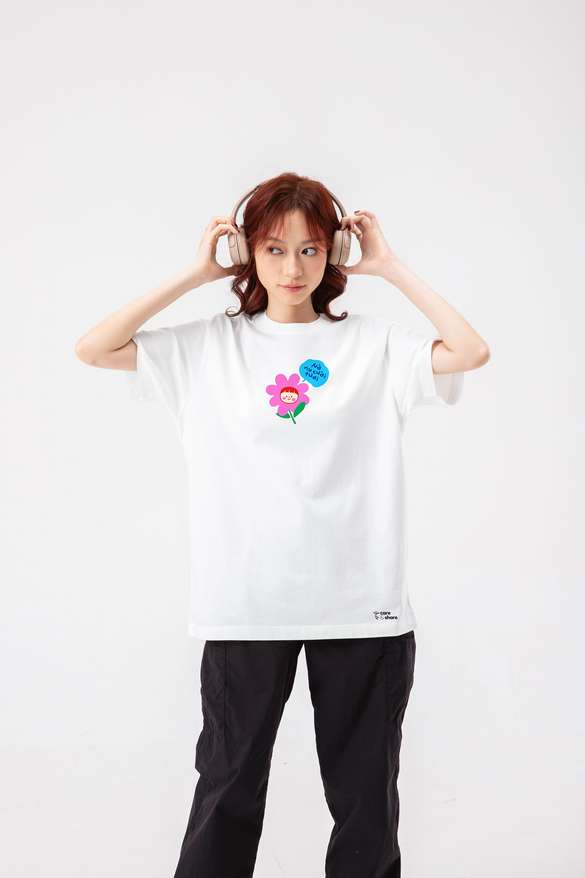 Áo in cotton Care & Share - Nở nụ cười tươi - undefined