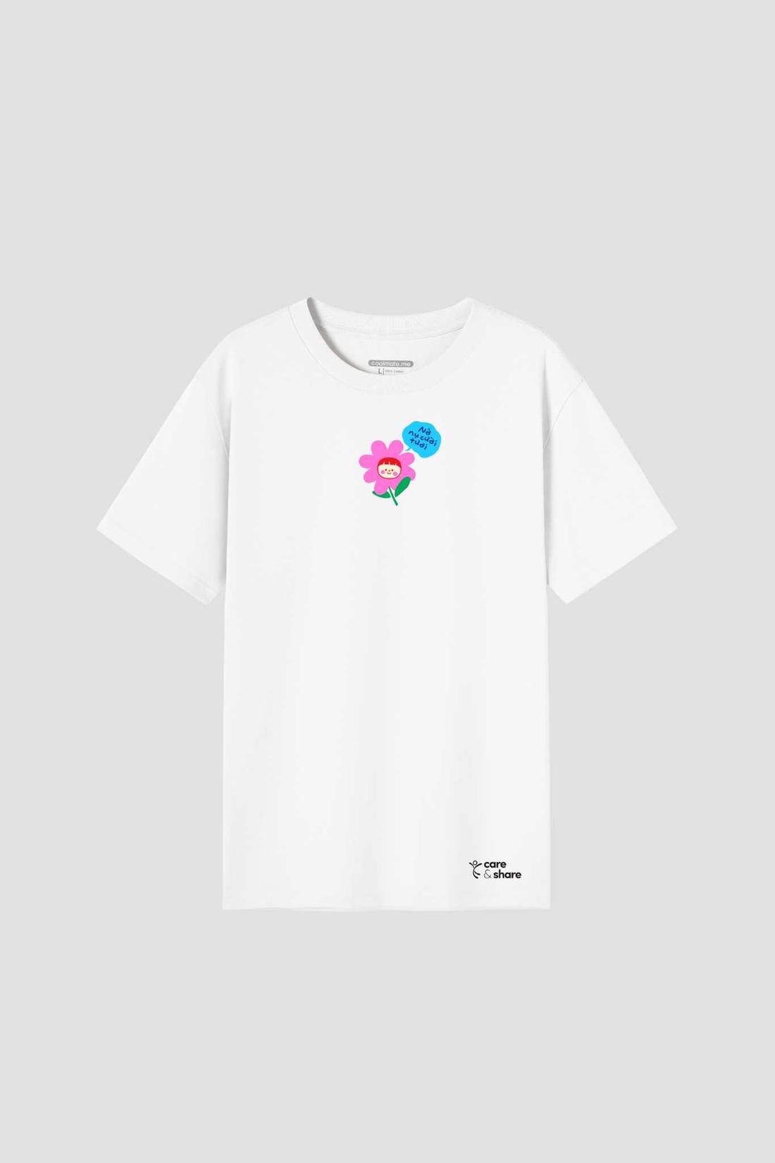 Áo in cotton Care & Share - Nở nụ cười tươi - undefined
