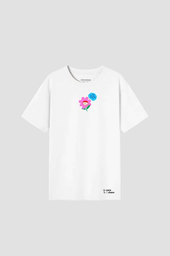 Áo in cotton Care & Share - Nở nụ cười tươi - undefined