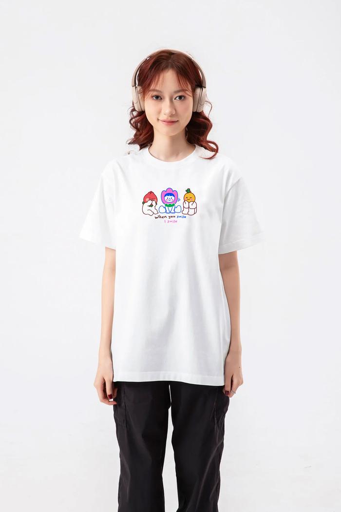 Áo in cotton Care & Share - U Smile I Smile - undefined