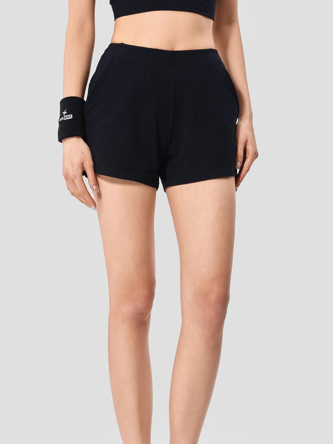 Quần Shorts thể thao nữ Ribbed - undefined