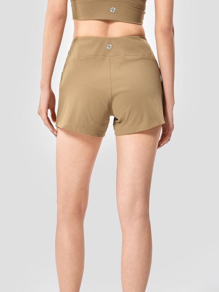 Quần Shorts thể thao nữ Ribbed - undefined