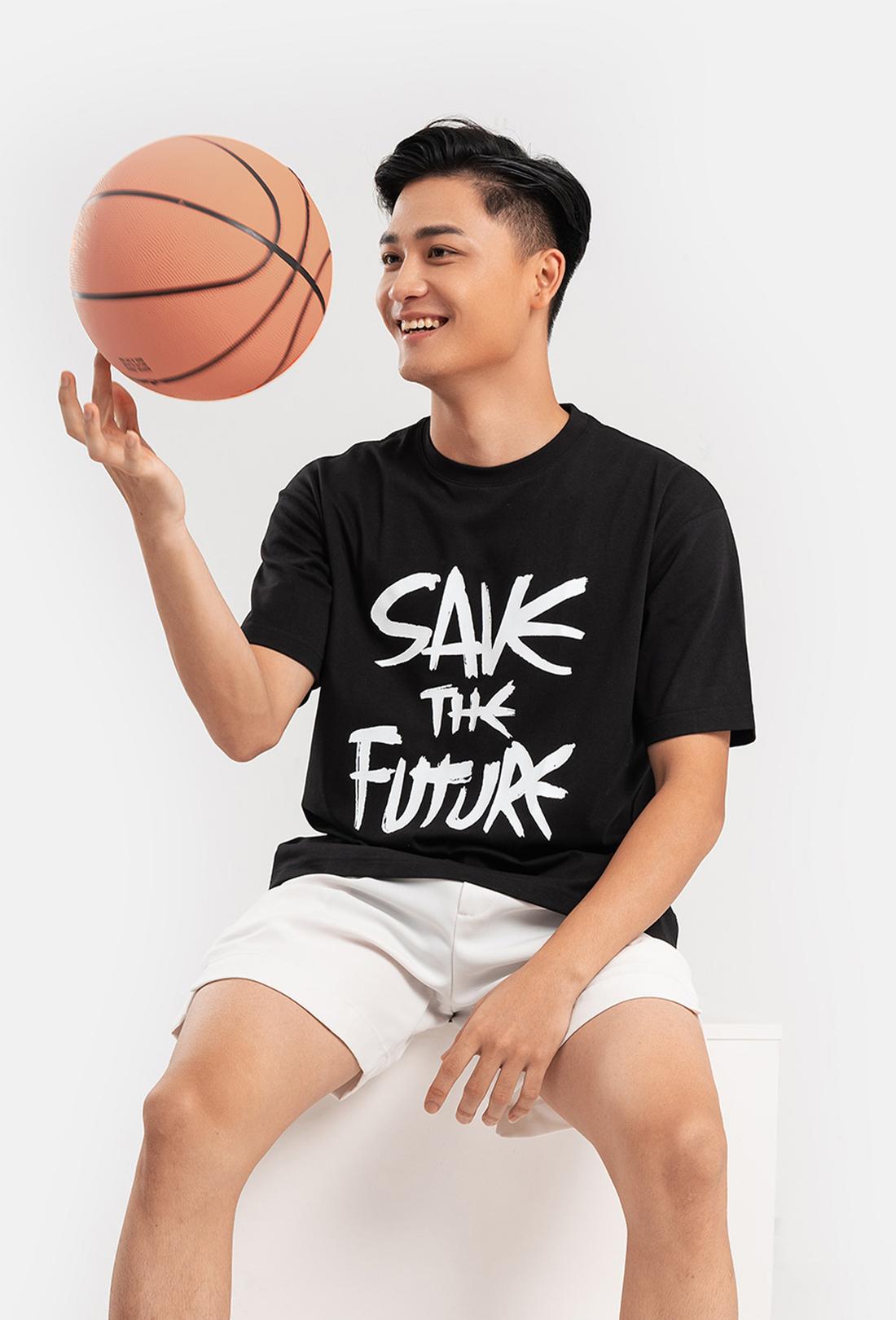 Áo thun in Save The Future - màu Đen - undefined