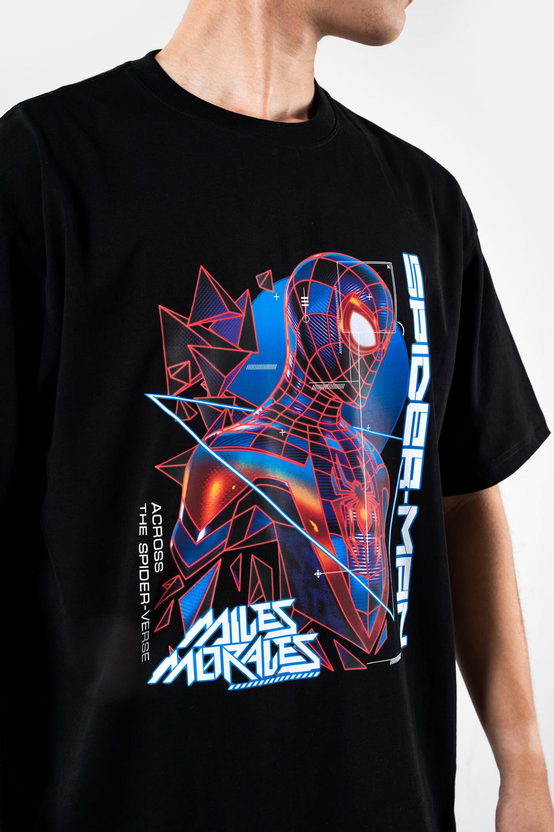 Áo thun oversize Marvel Spider-Man Miles Morales - undefined