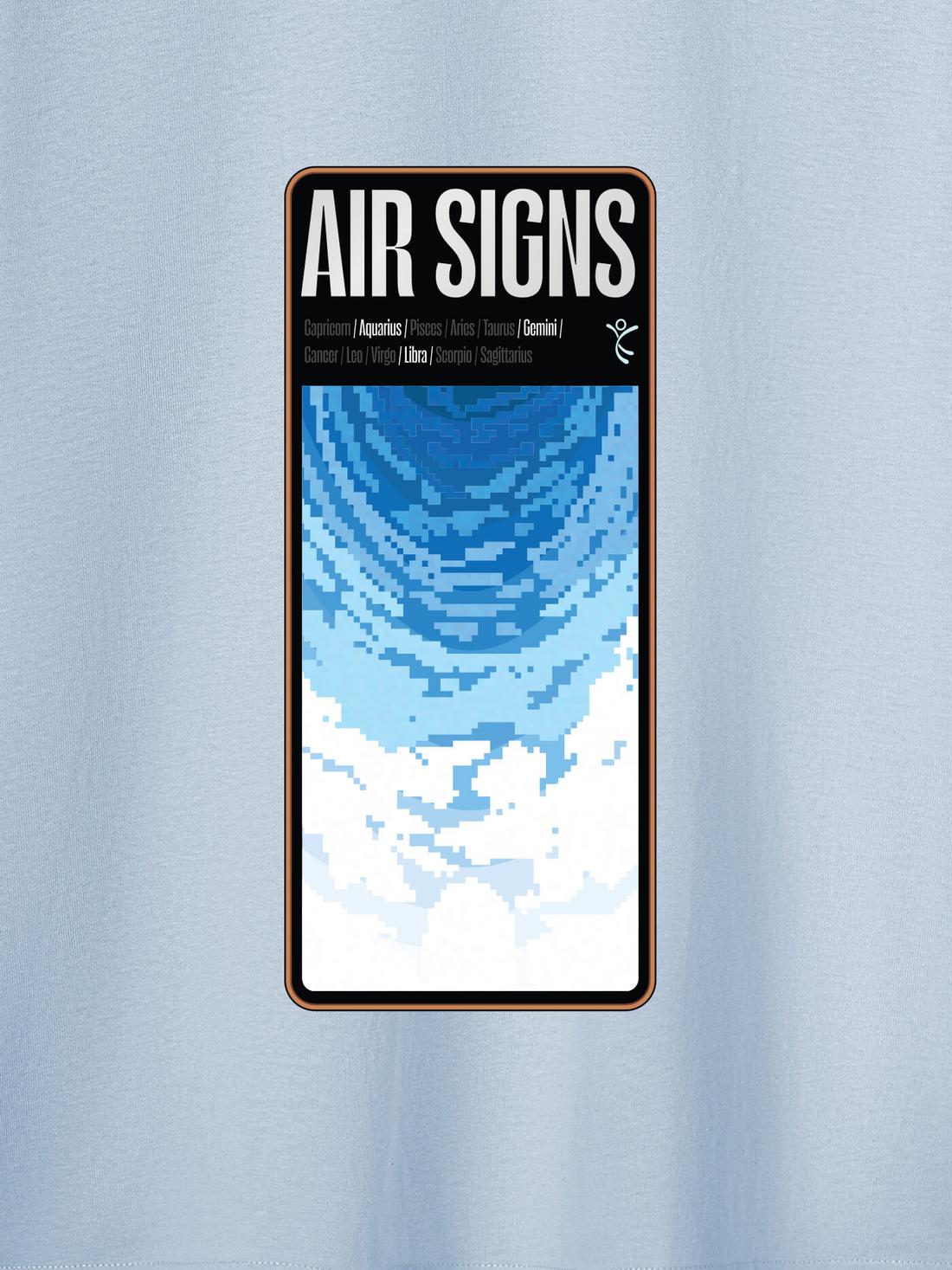 Áo thun Cotton Care & Share in Air Signs  - undefined