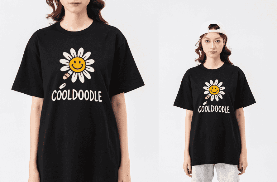 Quà tặng đơn 499k - Áo thun Relaxed Fit Hoa Cúc Doodle