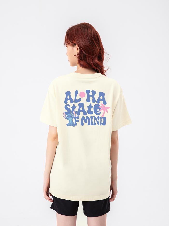 Áo thun Relaxed Fit Regular Disney Stitch Aloha - undefined