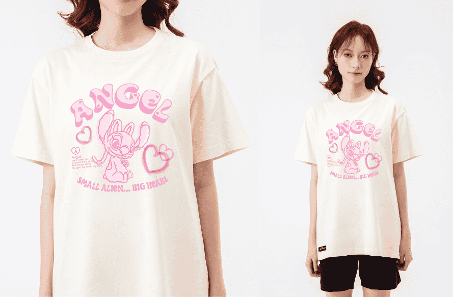 Áo thun Relaxed Fit Stitch Angel