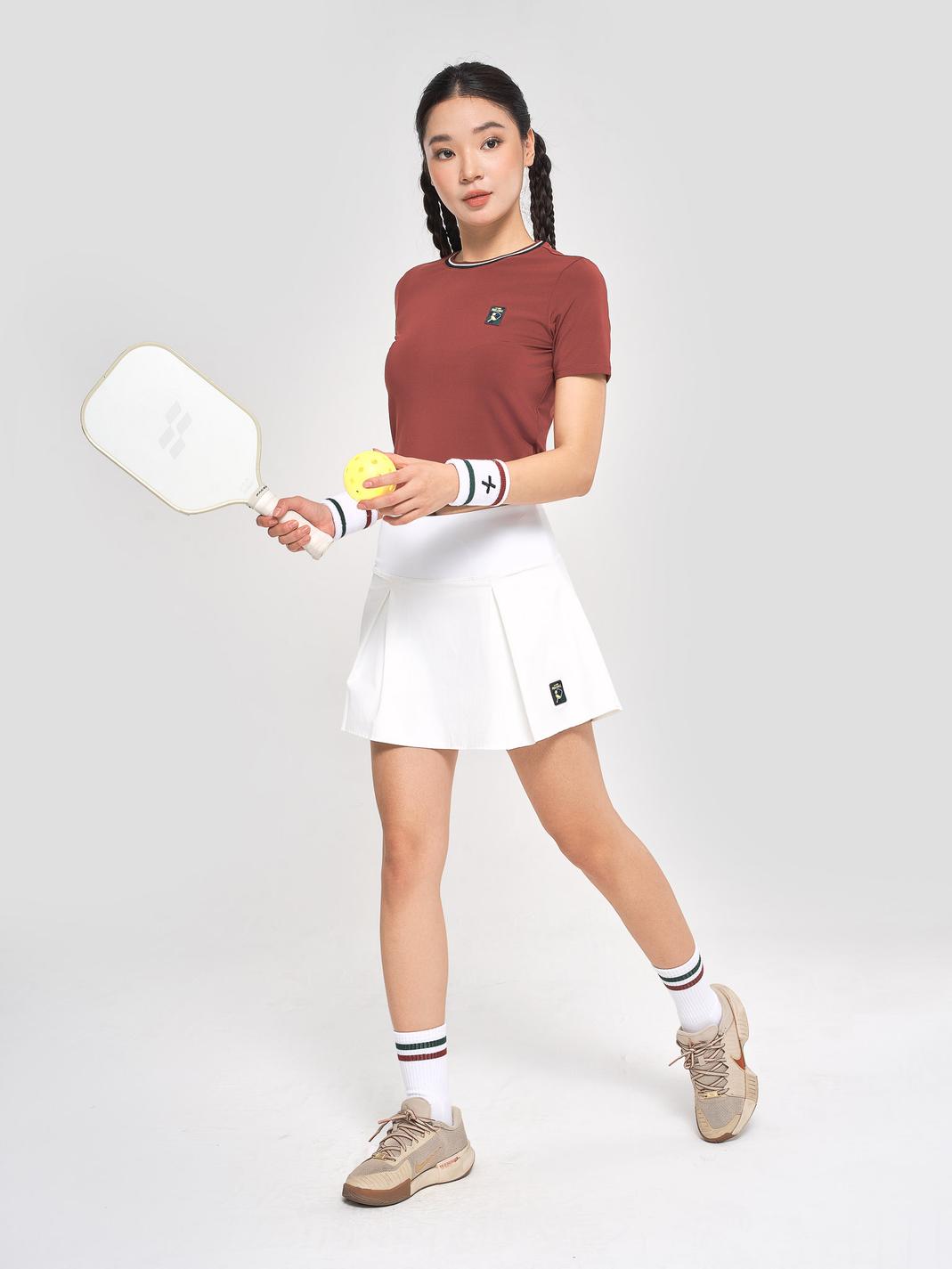 Váy Pickleball Baseline - Trắng