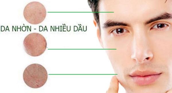 Da dầu là loại da có tuyến bã nhờn sản xuất lượng dầu tăng nhiều trên bề mặt da