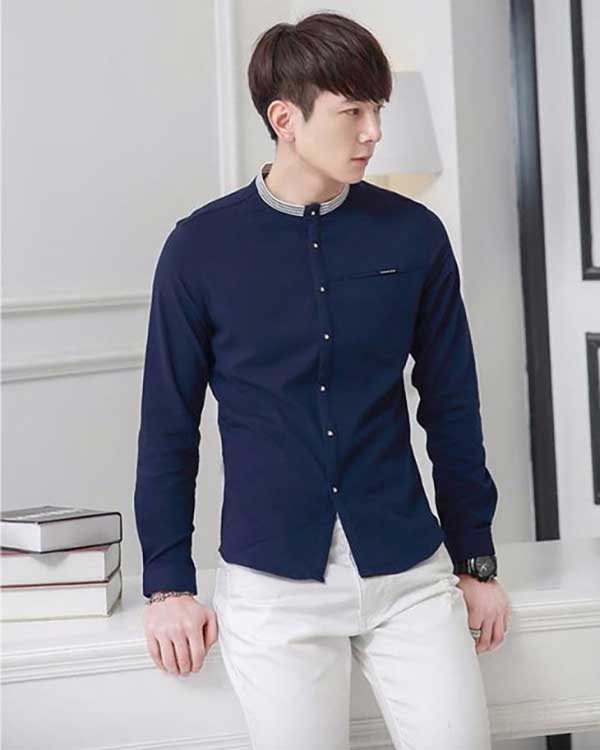 áo cổ trụ nam đẹp