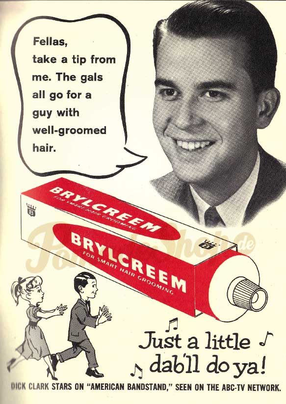 Poster quảng cáo pomade Brylcreem Vintage.