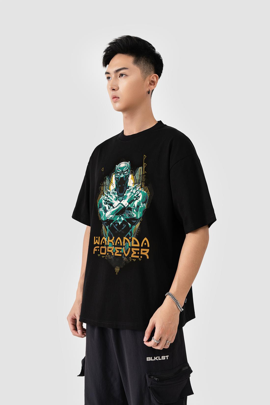 Áo thun Marvel Oversize Wakanda Forever - Panther Pride - undefined