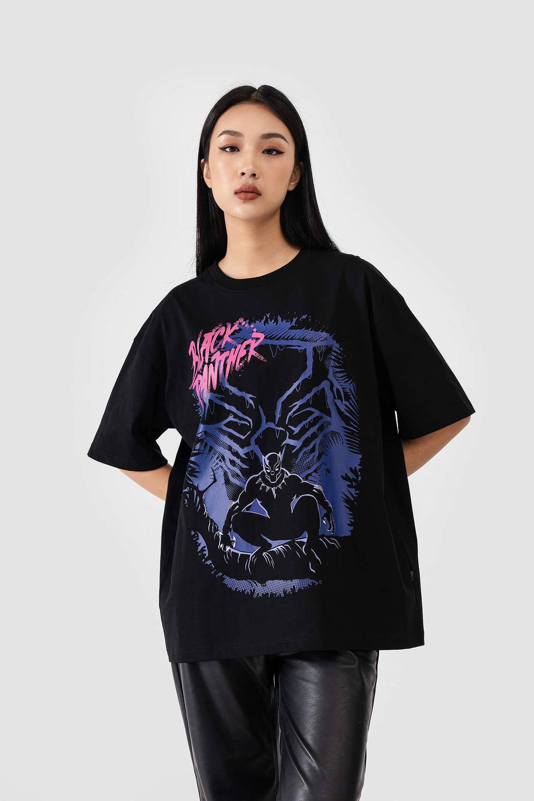 Áo thun Marvel Oversize Black Panther - Energy Pulse - undefined