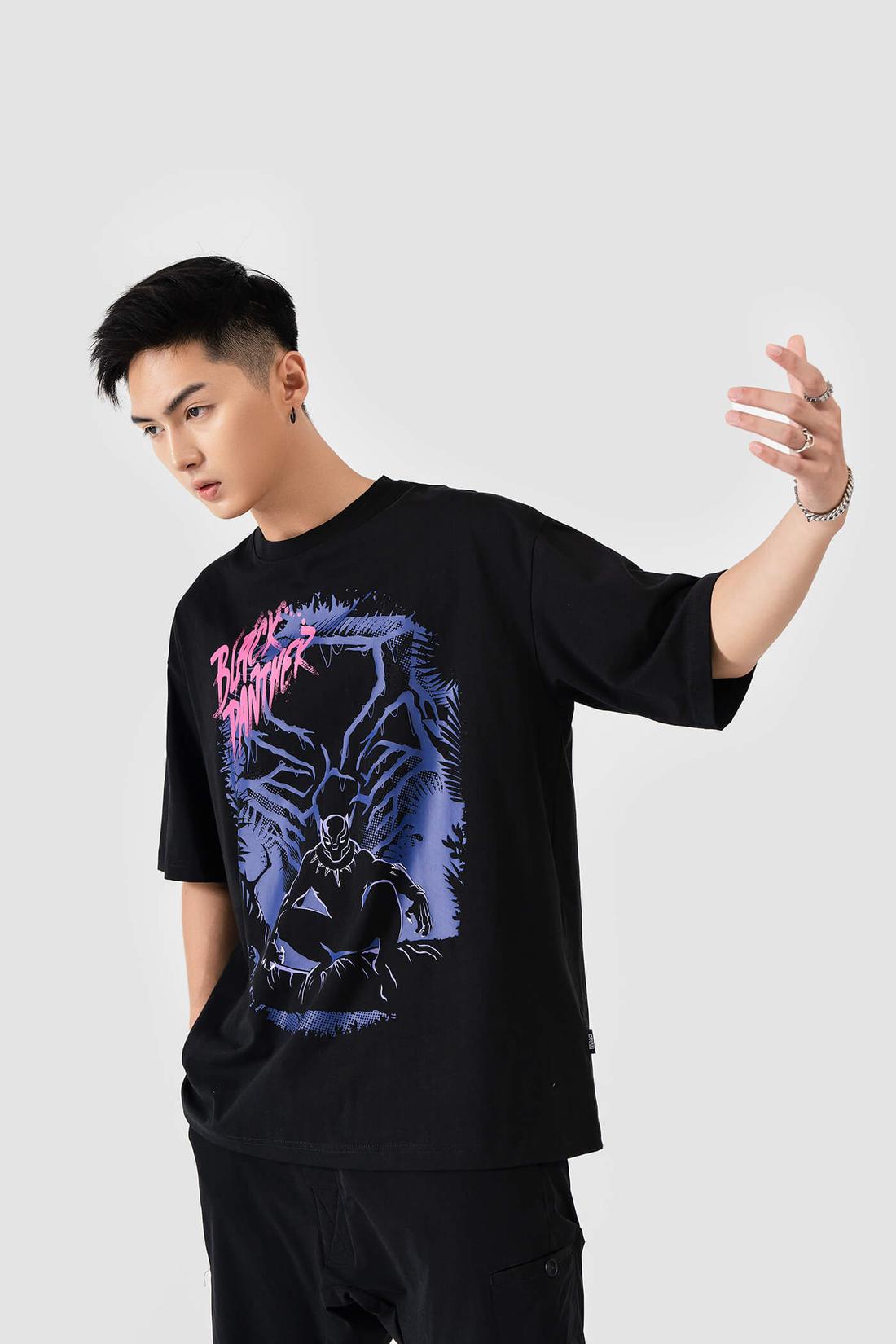 Áo thun Marvel Oversize Black Panther - Energy Pulse - undefined