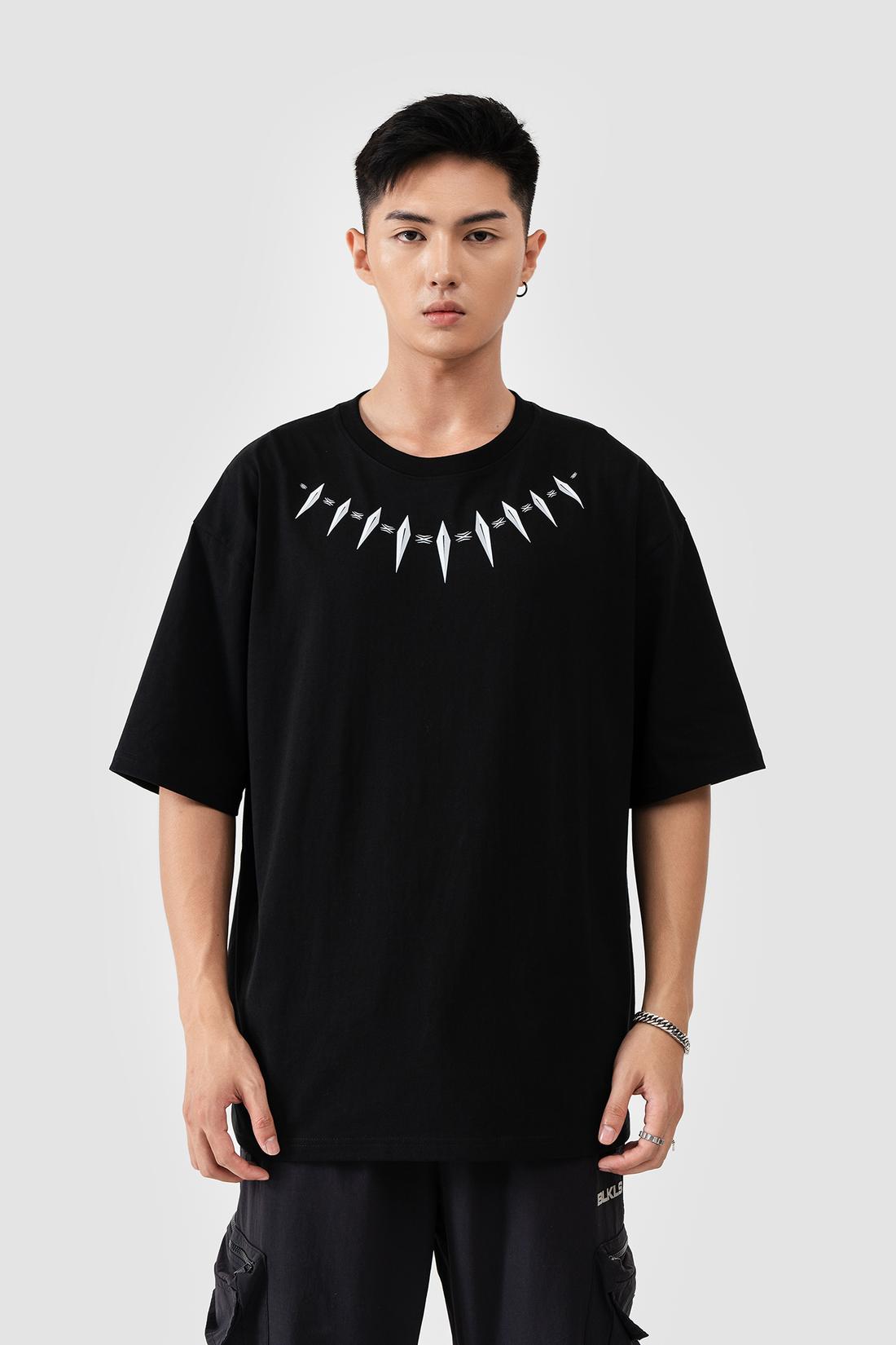 Áo thun Marvel Oversize Black Panther - Vibranium Fangs - undefined