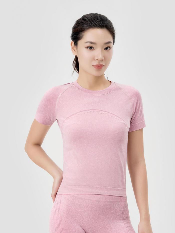 T-shirt thể thao Vital Seamless - Hồng - undefined