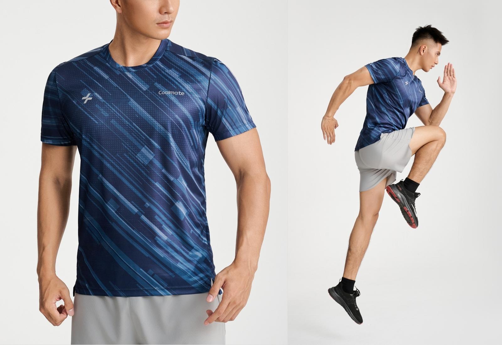 Tshirt chạy bộ nam Airflow Luman Line