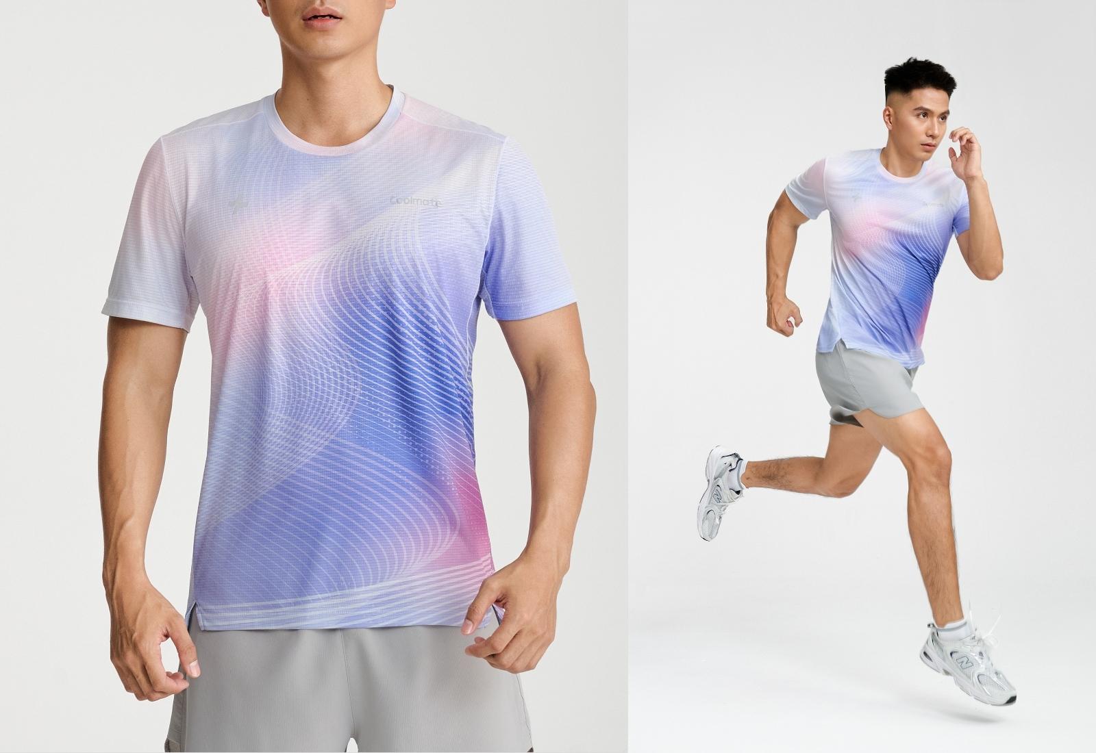 Tshirt chạy bộ nam Airflow Luman Wave