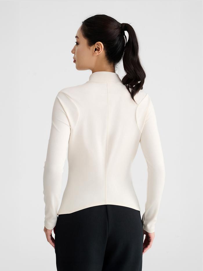 Áo dài tay thể thao nữ khoá zip - undefined