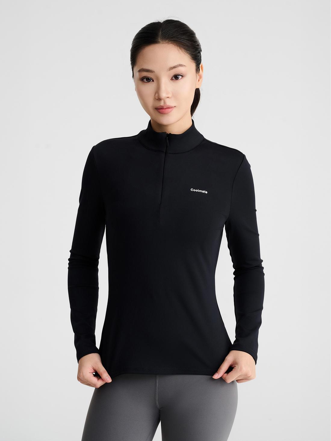 Áo dài tay thể thao nữ khoá zip - undefined