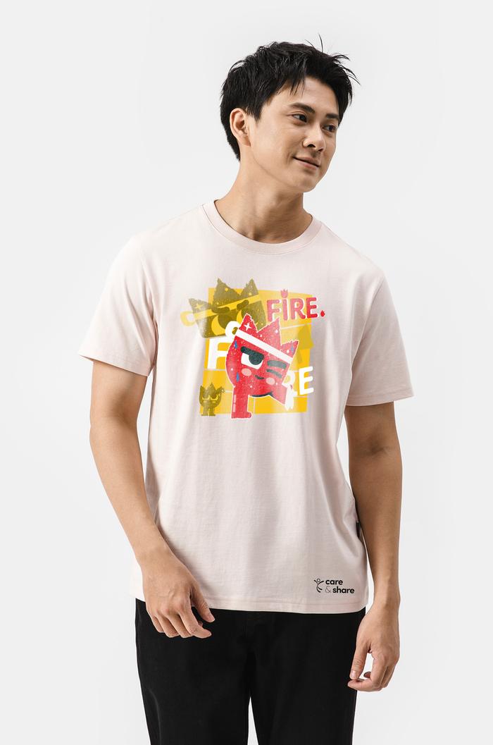 Áo in cotton 220gsm C&S x TVUM - Fire đỏ - undefined