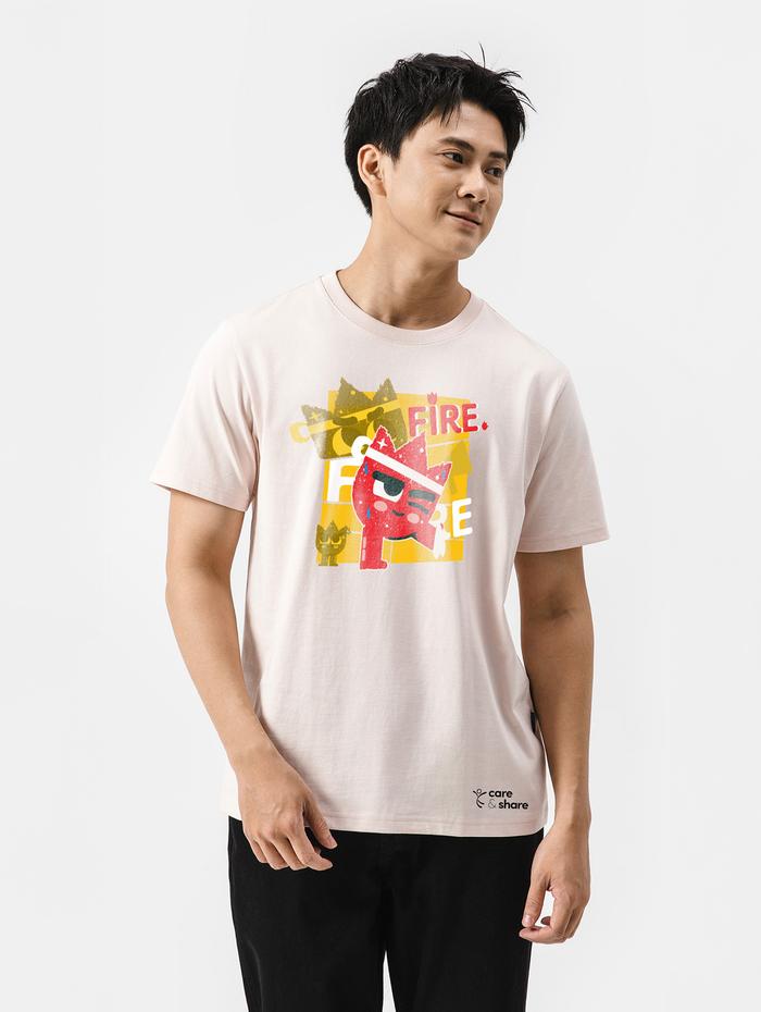 Áo in cotton 220gsm C&S x TVUM - Fire đỏ - undefined