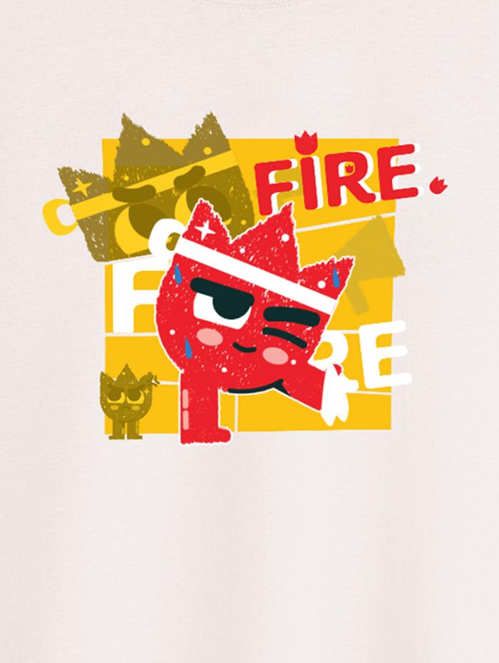 Áo in cotton 220gsm C&S x TVUM - Fire đỏ - undefined